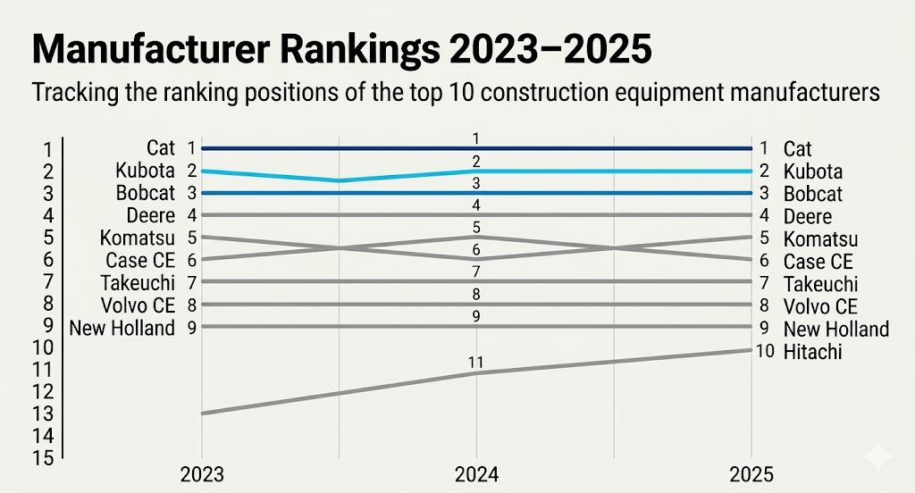 manufacturer rankings 2023 - 2025